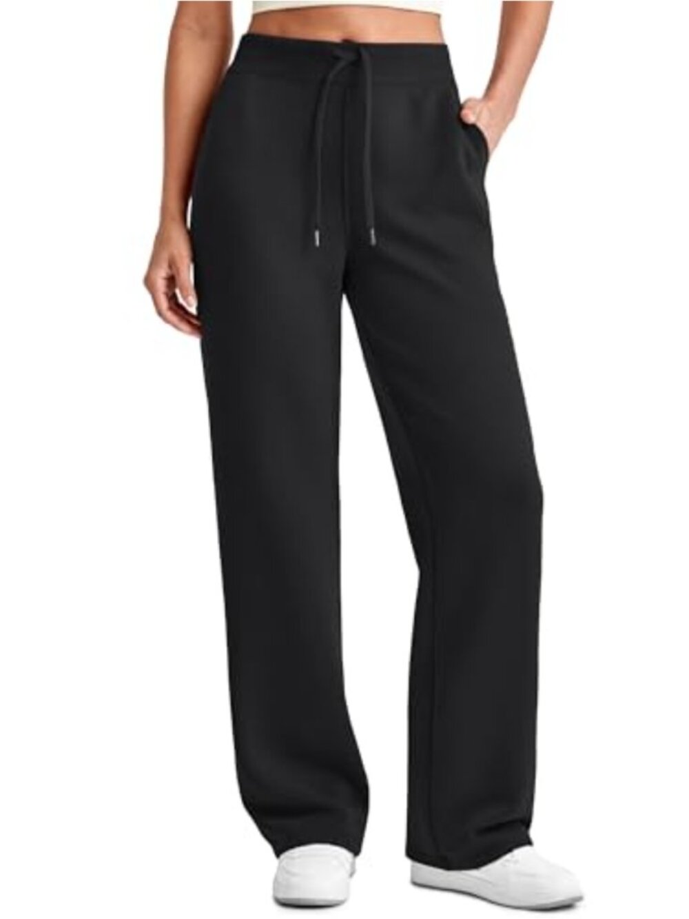 Smoofit Modal Wide Leg Lounge Sweatpants Drawstring Waist Pockets
